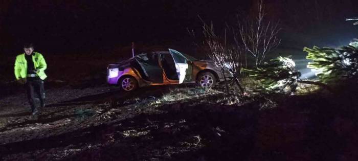 Yağmurda Kayganlaşan Yol Kazaya Neden Oldu: 3 Yaralı