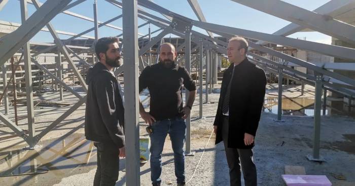 Kaymakam Maslak, Hükümet Konağı İnşaatında İncelemelerde Bulundu