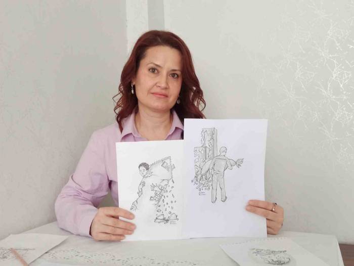 Asrın Felaketi Kahramanmaraş Depremini Resimlerine Yansıttı