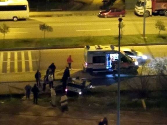 Virajı Alamayan Araç Kanala Düştü: 1 Yaralı