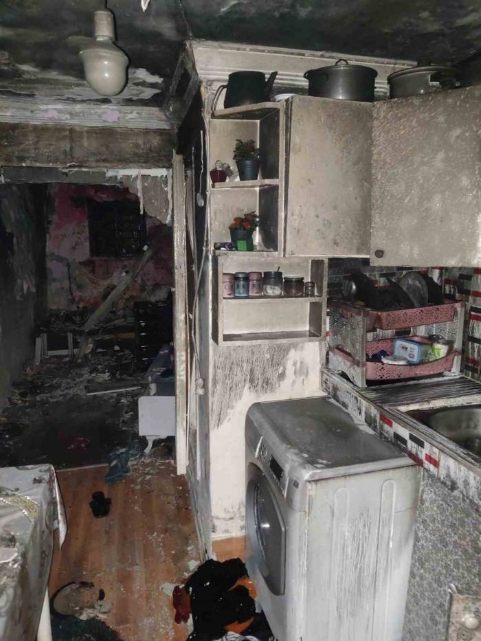 Lüleburgaz’da Mesken Yangını