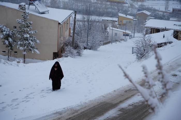 Bayburt Yeniden Beyaz Örtüyle Kaplandı