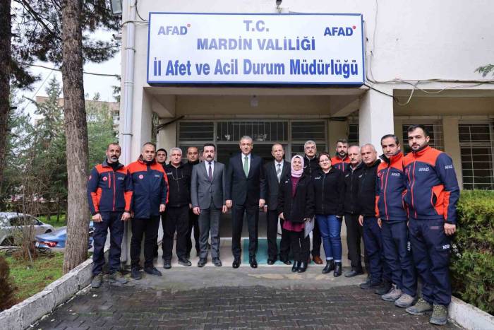 Mardin Valisi Tuncay Akkoyun, Afad İl Müdürlüğünde İncelemelerde Bulundu