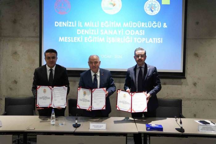 Denizli’de Mesleki Eğitim Ve İş Birliği Protokolü İmzalandı