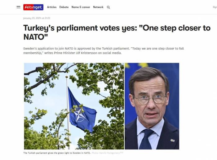 Türkiye’nin İsveç’in Nato Protokolüne Onayı Dünya Basınında