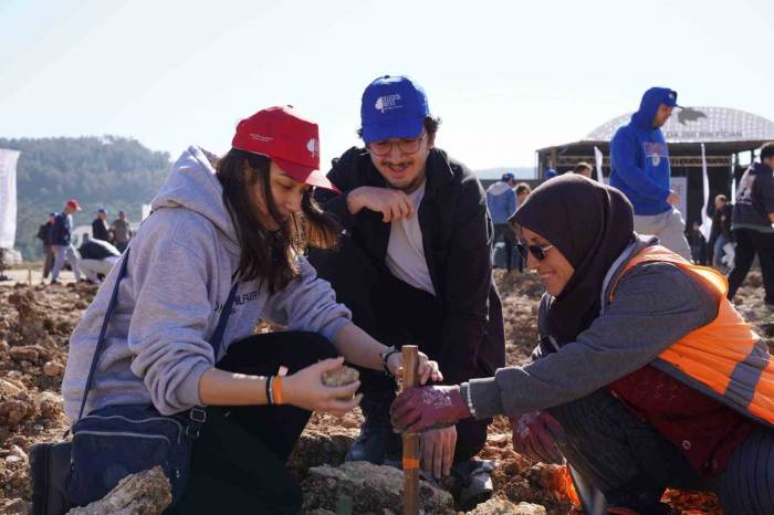 İtü’lü Öğrenciler, Yk Enerji’nin Milas’taki Eski Maden Sahasına ‘250. Yıl Hatıra Ormanı’ İçin Fidan Dikti