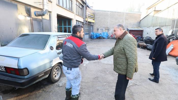 Başkan Fırıncıoğlu Sanayi Esnafı Ve Şoförlerle Buluştu