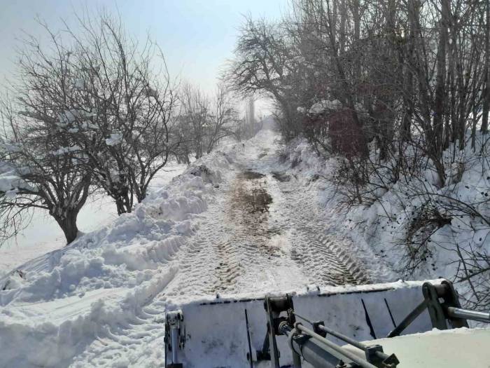 Yüksekova’da Köy Yollarında Kar Temizleme Çalışmaları Sürüyor