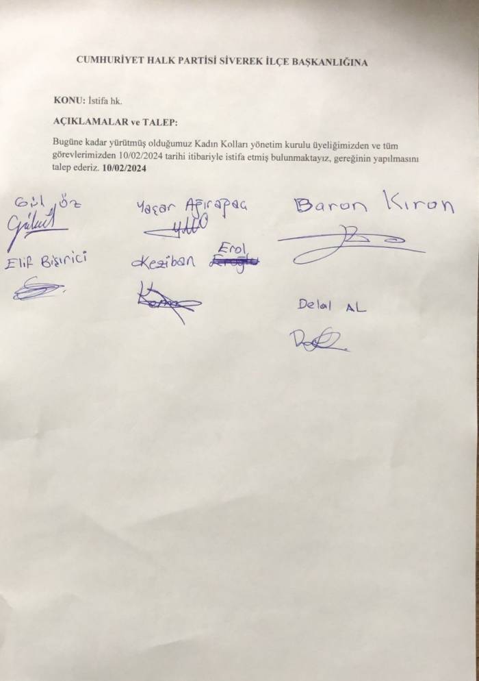 Siverek Chp Teşkilatında Toplu İstifa