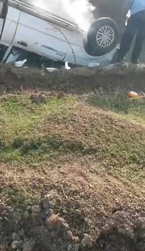 Direksiyonda Uyuyakaldı, Otomobil Takla Attı