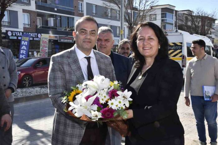 Yağmur Suyu Hattı Çalışmalarını İnceledi