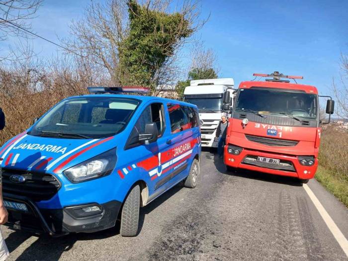 Alaplı’da İki Tır Kafa Kafaya Çarpıştı