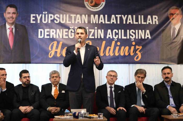 Murat Kurum, Eyüpsultan Malatyalılar Derneğinin Açılışına Katıldı: "devletimizle Milletimiz İçin 3 Ayda 180 Bin Konutun İnşasını Başlattık”