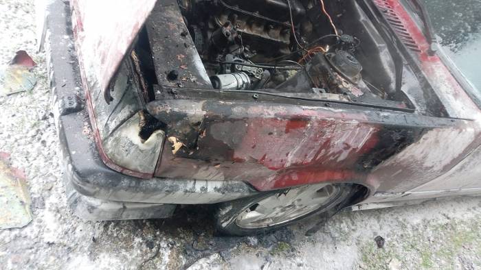 Otomobil Motor Kısmından Yandı