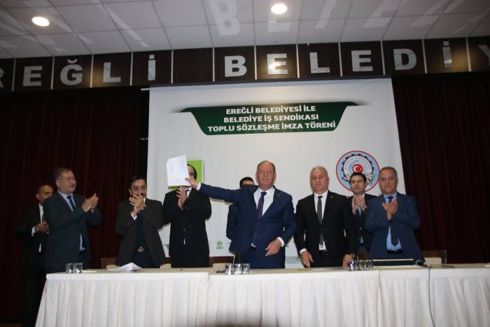 Ereğli Belediyesi İle Belediye İş Sendikası Toplu Sözleşme İmza Töreni