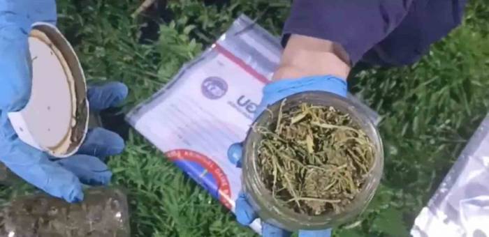 10 Ayrı Kavanoz İçinde Bin 283 Gram Kubar Esrar Ele Geçirildi