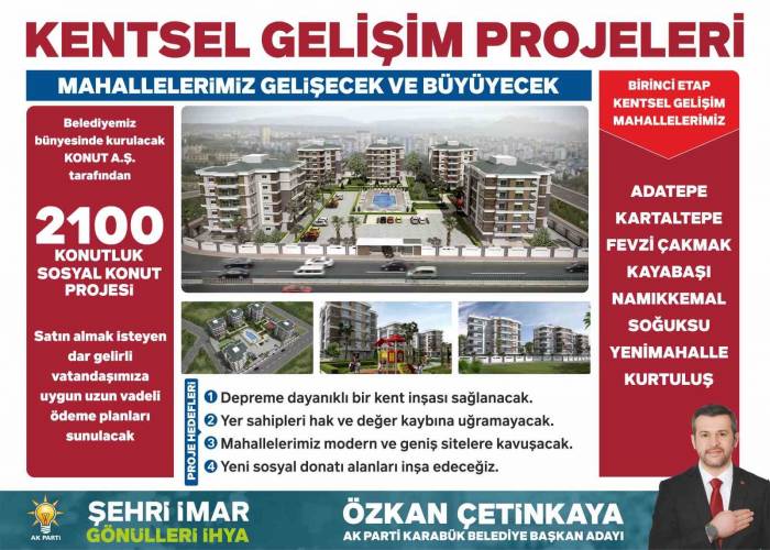 Ak Parti’den 2100 Konutluk Kentsel Dönüşüm Hamlesi