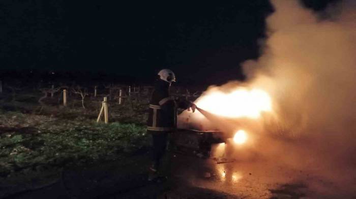 Hassa’da Araç Yangını