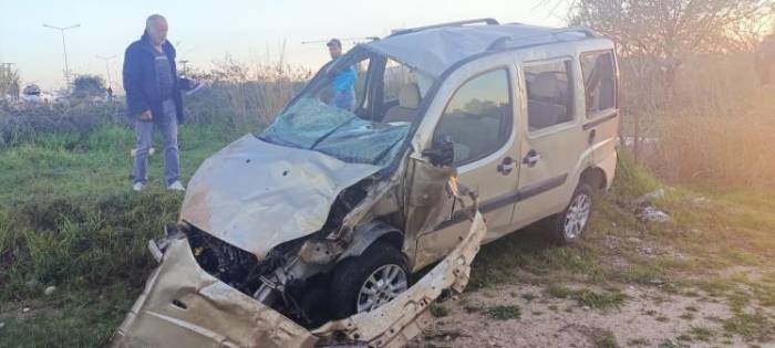 Virajı Alamayan Otomobil Takla Atarak Boş Araziye Uçtu: 1 Yaralı