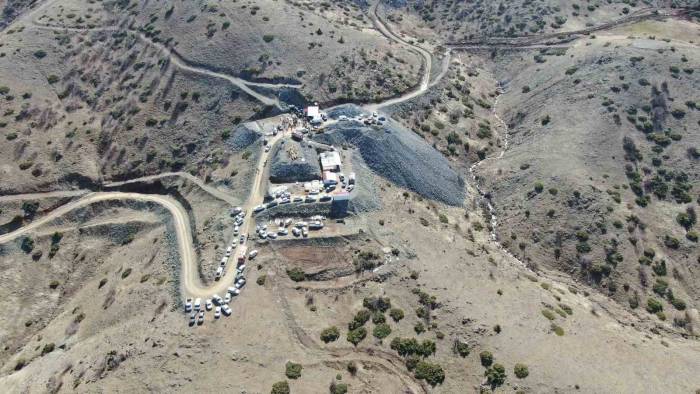 Göçüğün Yaşandığı Bilfer Madencilik’e Ait Alan Dron İle Görüntülendi