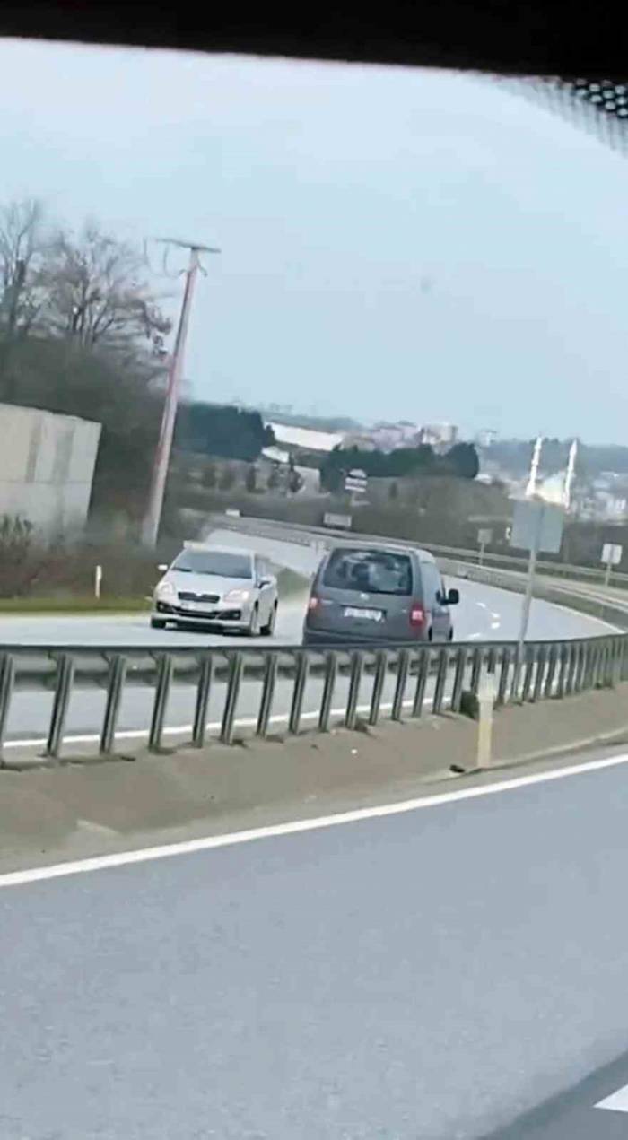 Duble Yolda Ters Yönde İlerledi: O Anlar Kamerada