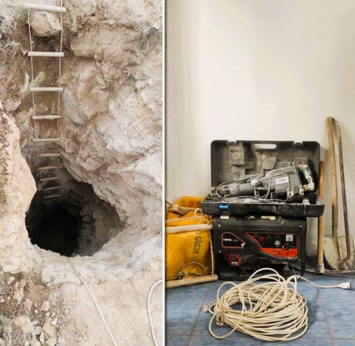 Defineciler Açtıkları 20 Metrelik Kuyuyu Çıkrık Kurarak Temizledi