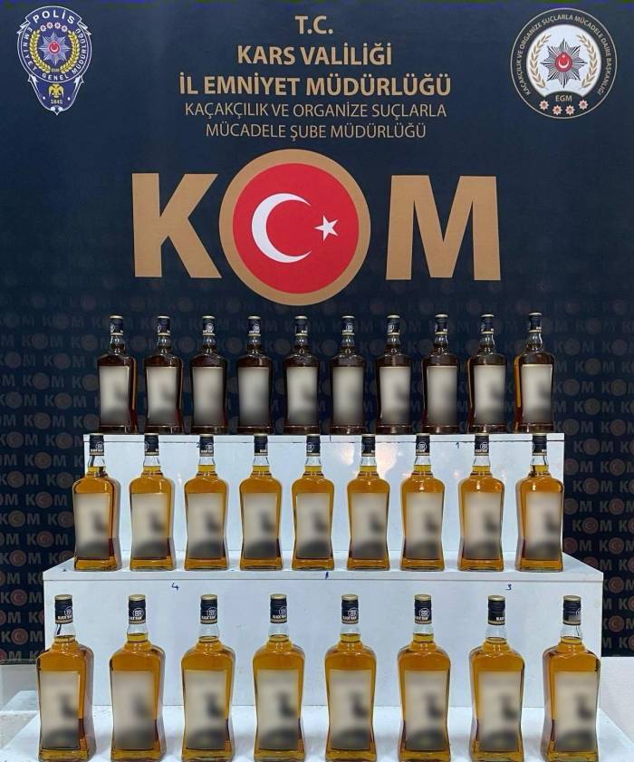 Selim’de Kaçak İçki Ele Geçirildi