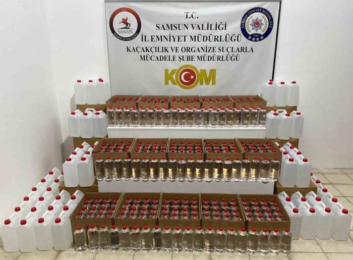 Samsun’da 1 Ton Etil Alkol Ele Geçirildi