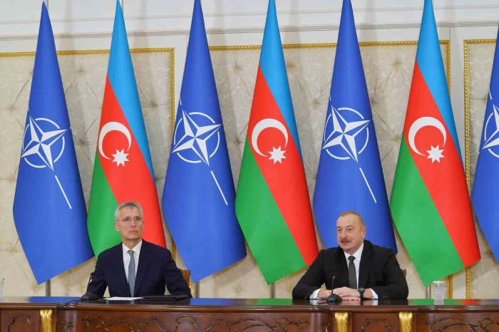 Azerbaycan Cumhurbaşkanı Aliyev, Nato Genel Sekreteri Stoltenberg’i Kabul Etti