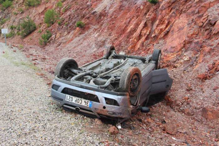 Çan’da Takla Atan Otomobilin Sürücüsü Yaralandı