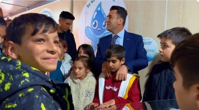 Miniklerle Birlikte ‘Su Tasarruf Tırında’ Bilgilendirme