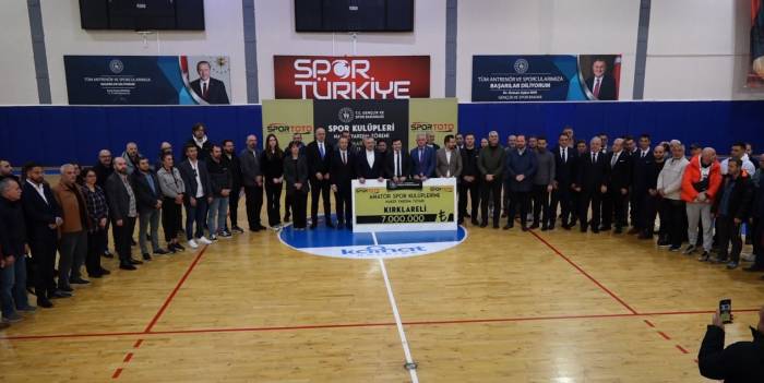 Kırklareli’nde Amatör Spor Kulüplerine Nakdi Yardım