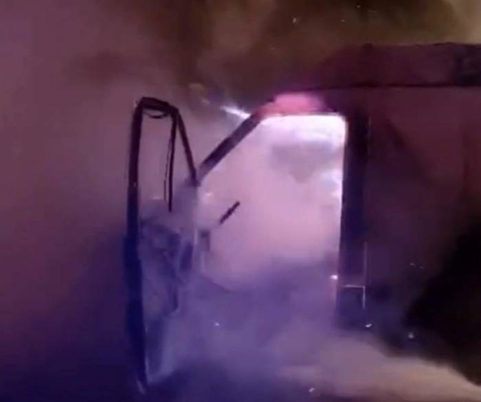 Osmaniye’de Seyir Halindeki Minibüs Yandı