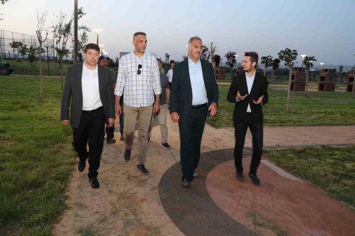 Mehmet Kuş Eyyübiye Millet Bahçesi’nde İncelemelerde Bulundu