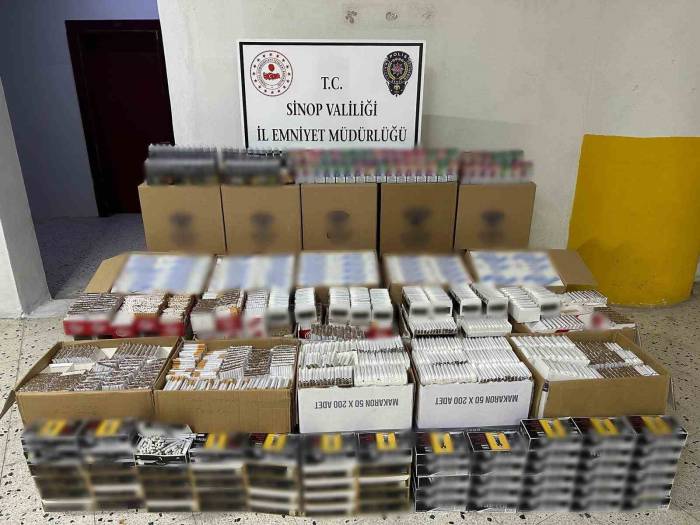 Sinop’ta 250 Bin 800 Adet Makaron Ele Geçirildi