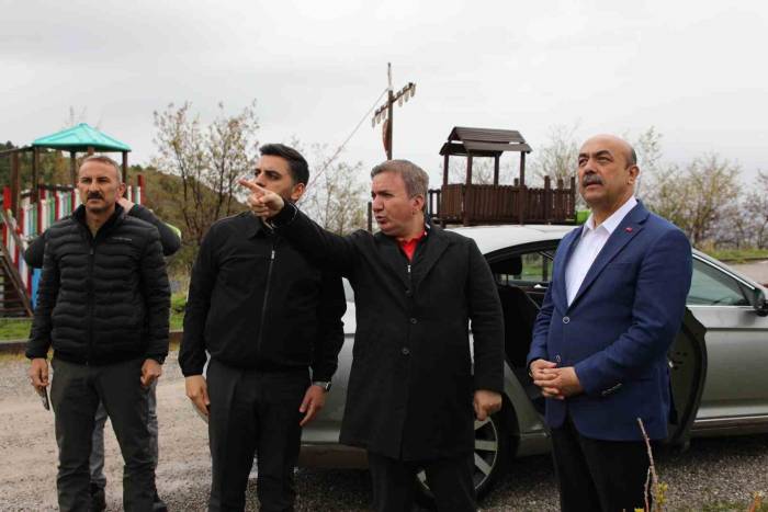 Vali Aydoğdu, Ergan Dağında İncelemelerde Bulundu