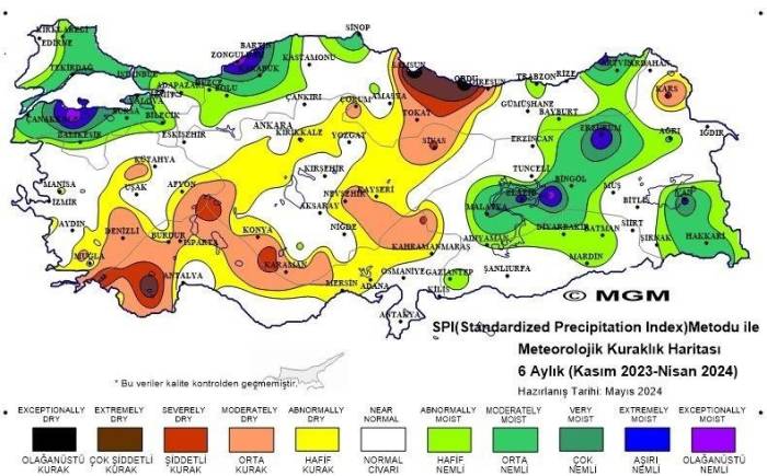 Ülkemizde 2024 Yılı Nisan Ayında Son 53 Yılın Sıcaklık Rekoru Kırıldı