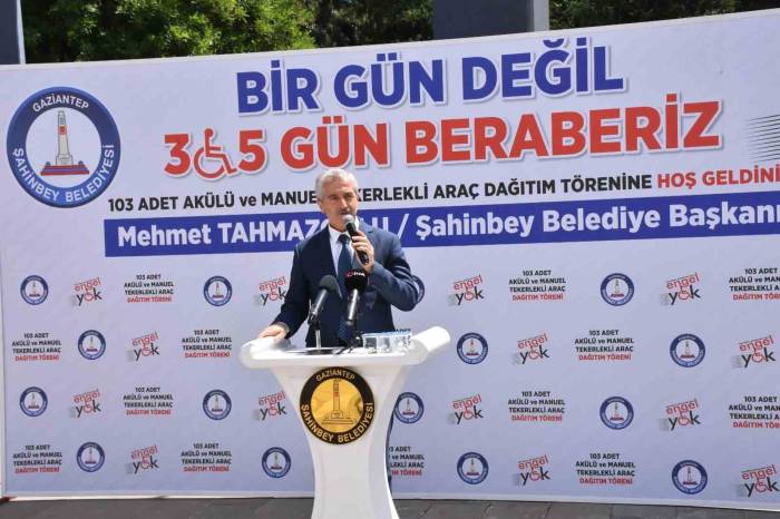 Gaziantep’te 103 Engelliye Akülü Ve Manuel Tekerlekli Sandalye Dağıtıldı