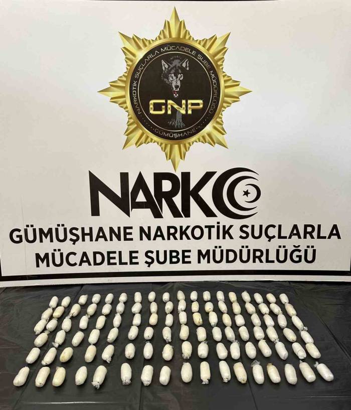 Gümüşhane’den Uyuşturucu Karnında Bile Olsa Geçit Yok