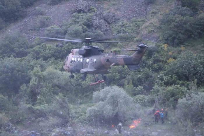 Dağda Ağaçtan Düşerek Yaralanan Kadının Yardımına Mehmetçik Koştu