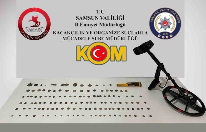 Samsun’da 121 Adet Sikke, 10 Adet Obje Ele Geçirildi: 2 Gözaltı