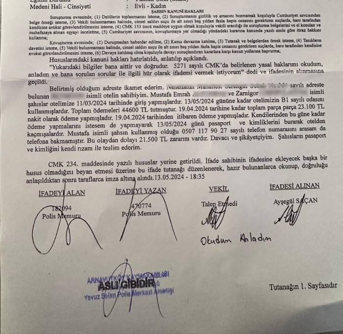 Arnavutköy’de Otelde İlginç Olay: Günlerce Konakladı Parasını Ödemeden Kaçtı