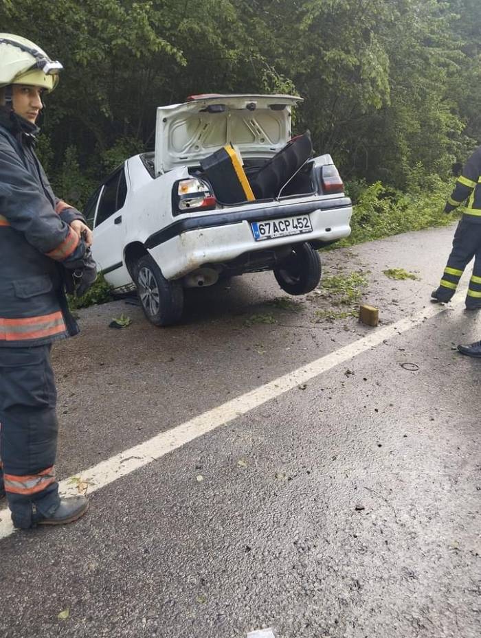 Zonguldak’ta Trafik Kazası; 2 Yaralı