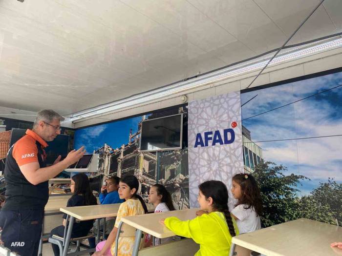 Afad’ın ‘Deprem Simülasyon Tırı’ Afyonkarahisar’da Gençlere Tanıtıldı