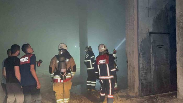 Düzce’de Parke Atölyesinde Yangın