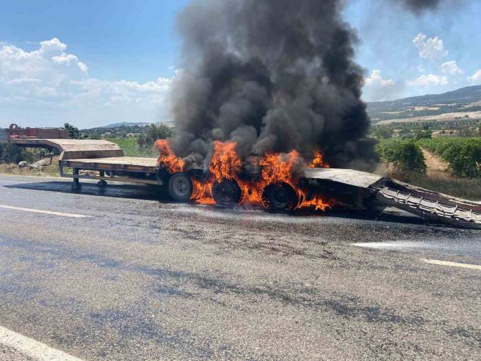 Patlayan Lastik Yangına Neden Oldu