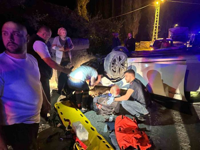 Kağızman’da Otomobil Takla Attı: 2 Yaralı