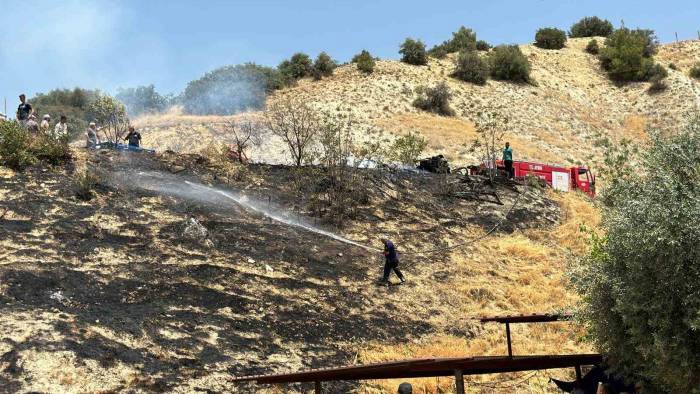 Otluk Alanda Çıkan Yangın Büyümeden Söndürüldü
