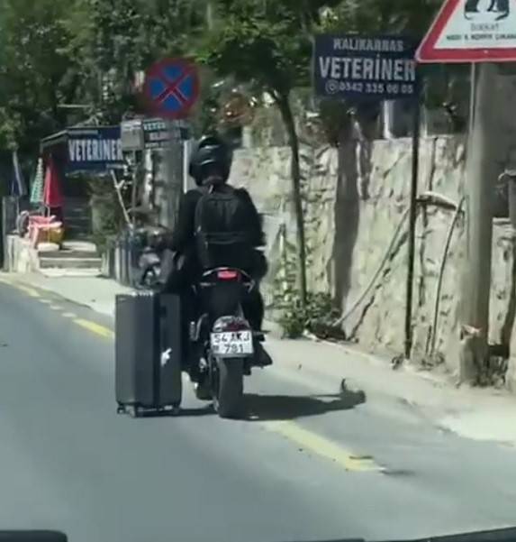 Bodrum Trafiğinde İlginç Görüntü