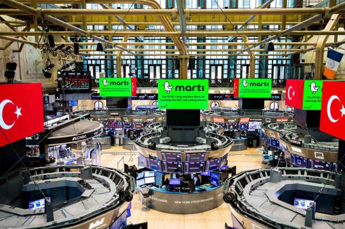 New York Borsası’nda, 150 Bin Sürücüye Ulaşan Martı İçin Türk Bayrağı Asıldı